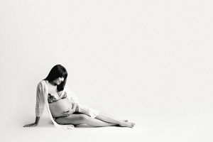 The best Maternity photography Vancouver in studio maternity gown picture JaNa Photography