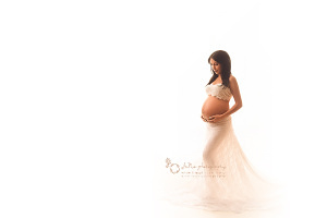 Beautiful Maternity photography gown Vancouver studio lighting maternity session JaNa Photography
