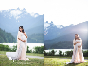 cleveland dam north vancouver \ maternity photography jana | pregnancy picture of a solo mom