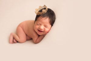 Newborn smiling
