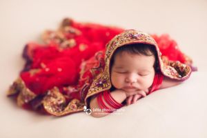 newborn photography with Indian