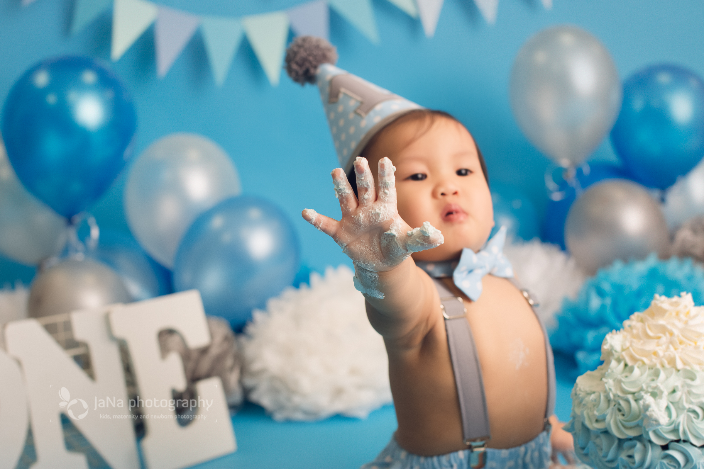 Vancouver cake smash photography - one year old - baby boy