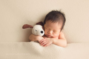 Newborn photography - and dog
