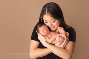 Newborn photography -mom and her boy