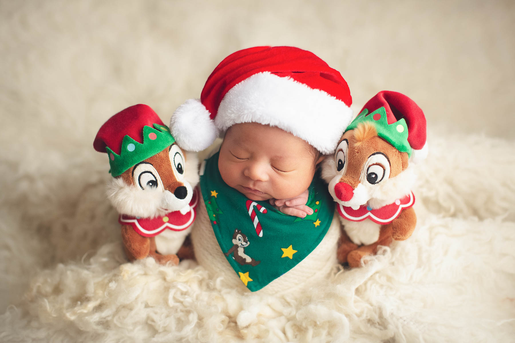 Vancouver newborn photography Disney Chip 'n' Dale.