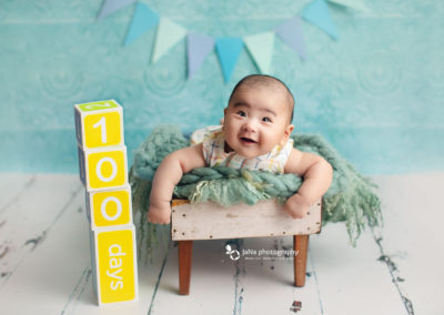 cute baby boy photography 100 days old - Jana