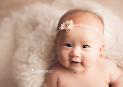 100 days old baby girl photography