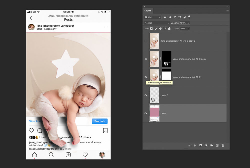 newborn photography creative idea for Instagram