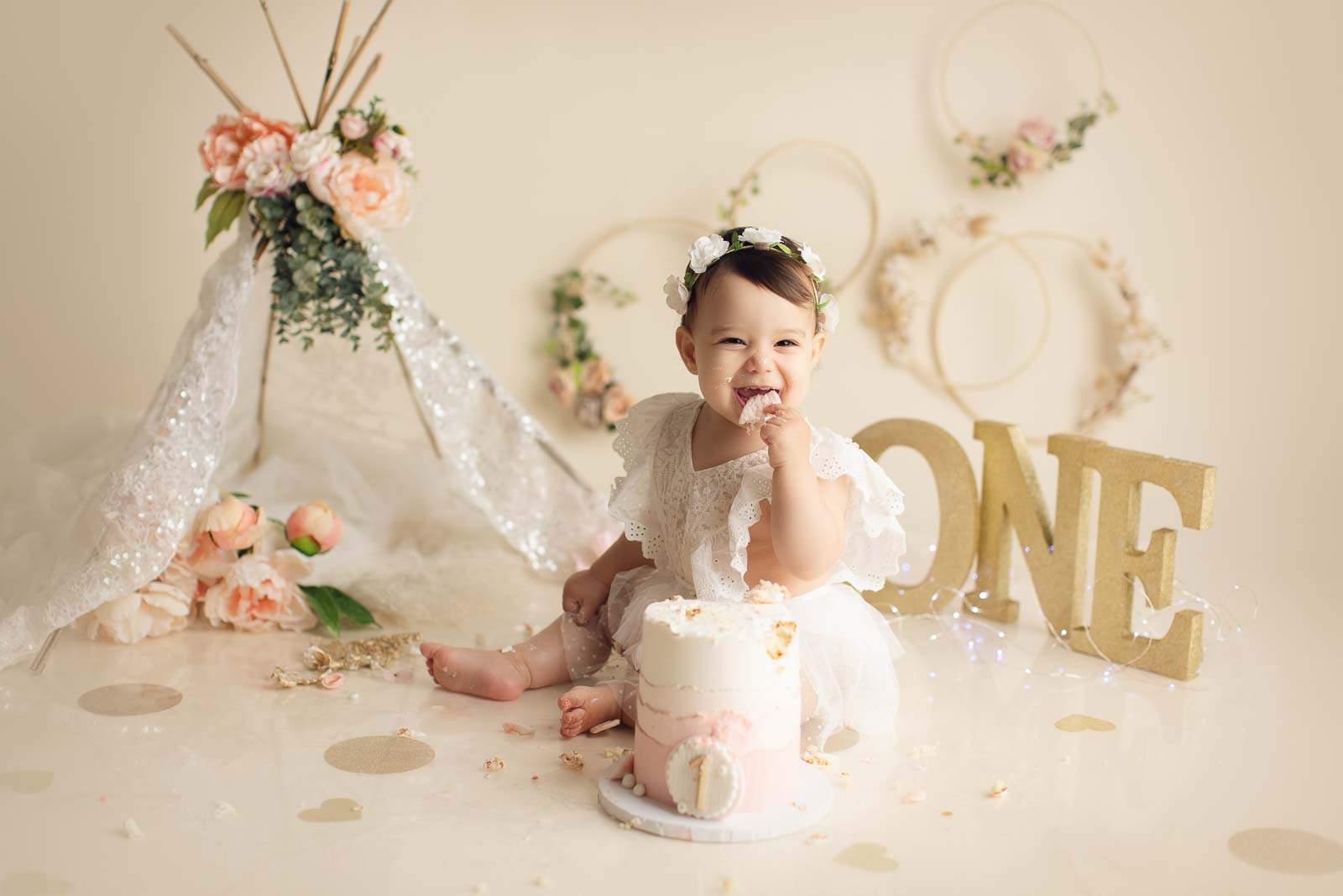 Colton is One! | A Messy, Nautical Cake Smash Session -  amandawosephotography.com