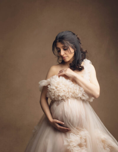 maternity photo couture gown