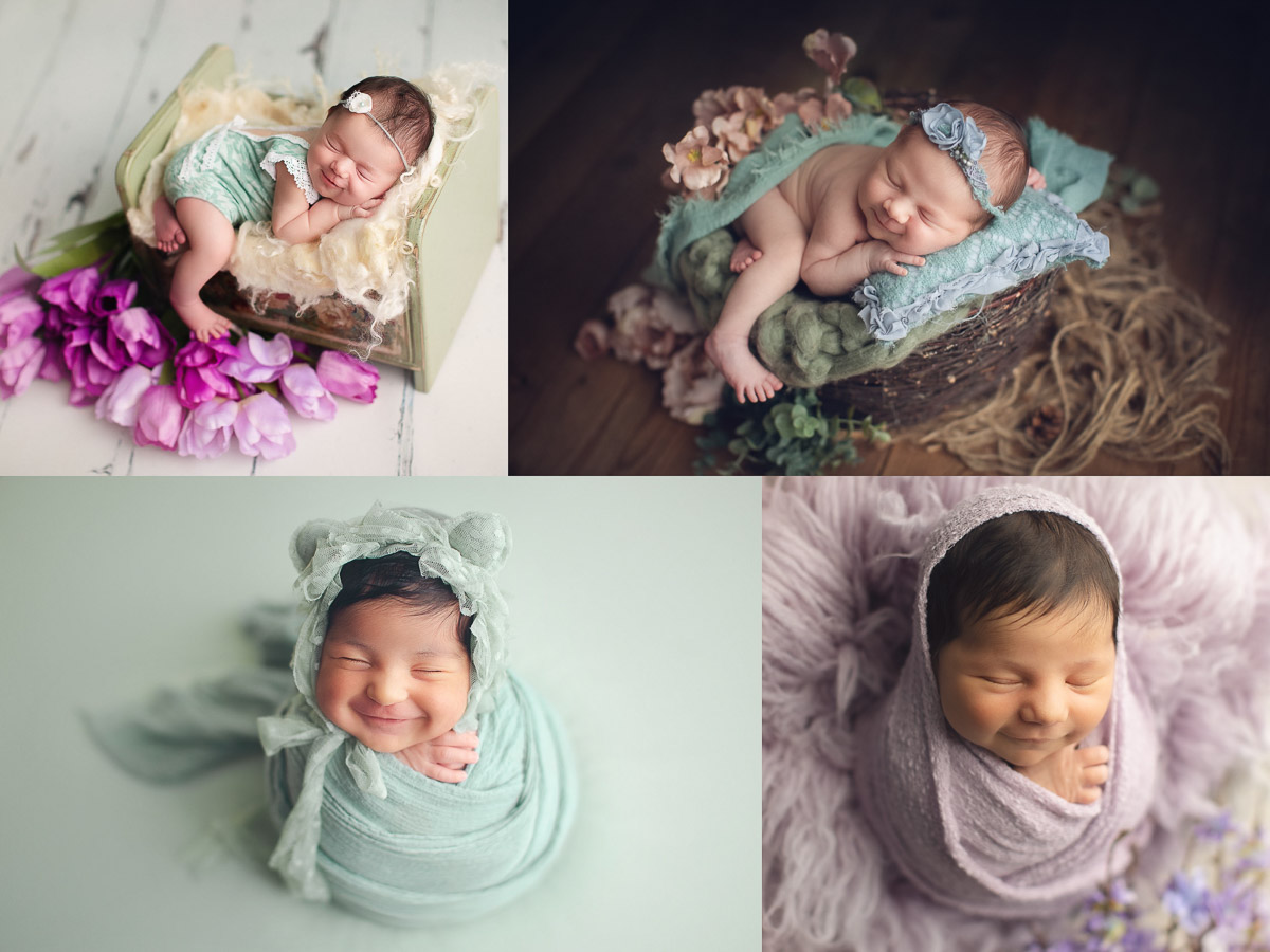 how make newborn baby smile - vancouver newborn photography