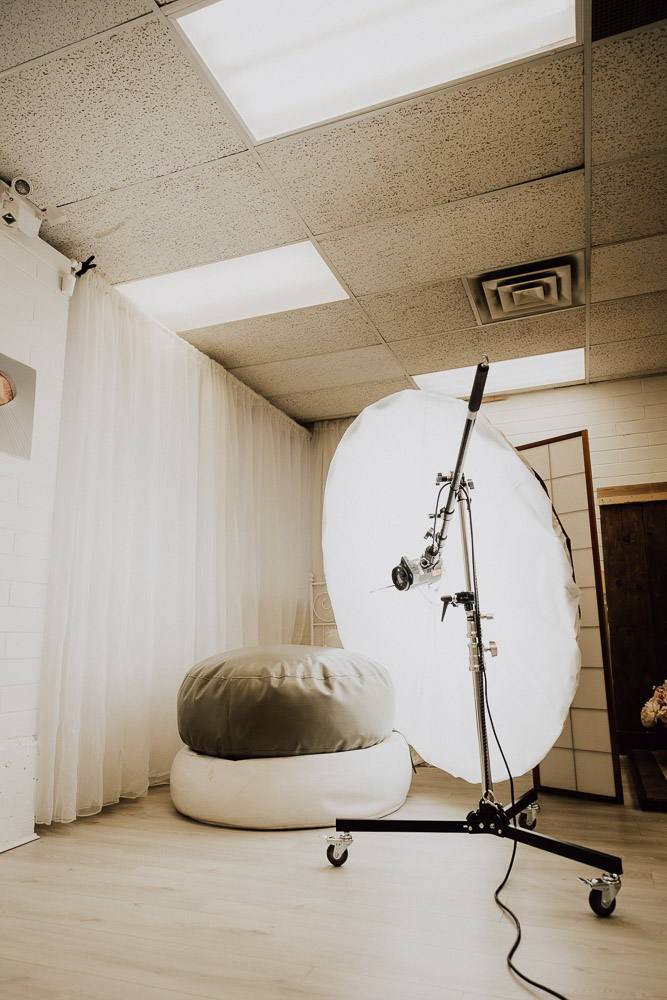 newborn photography on posing bag - bean bag