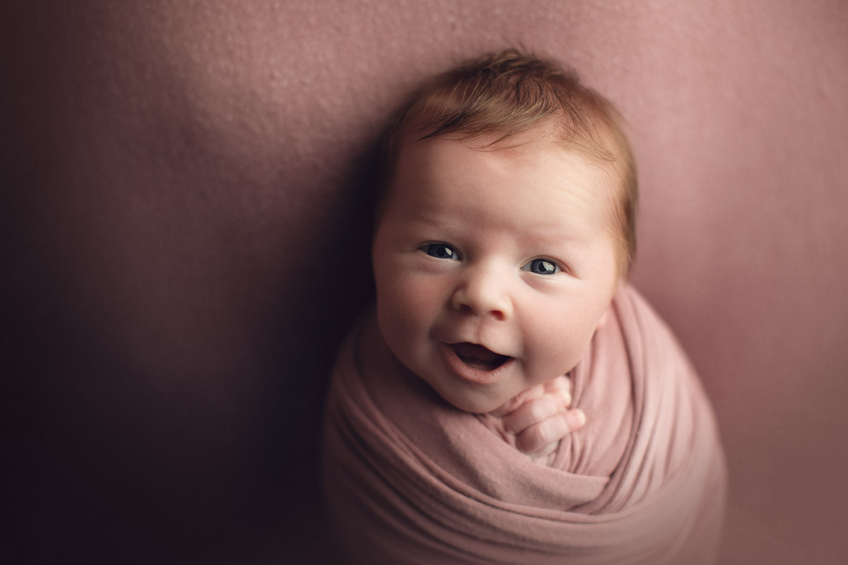 little girl smiling