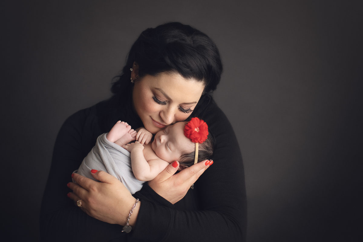 newborn photography mom and girl