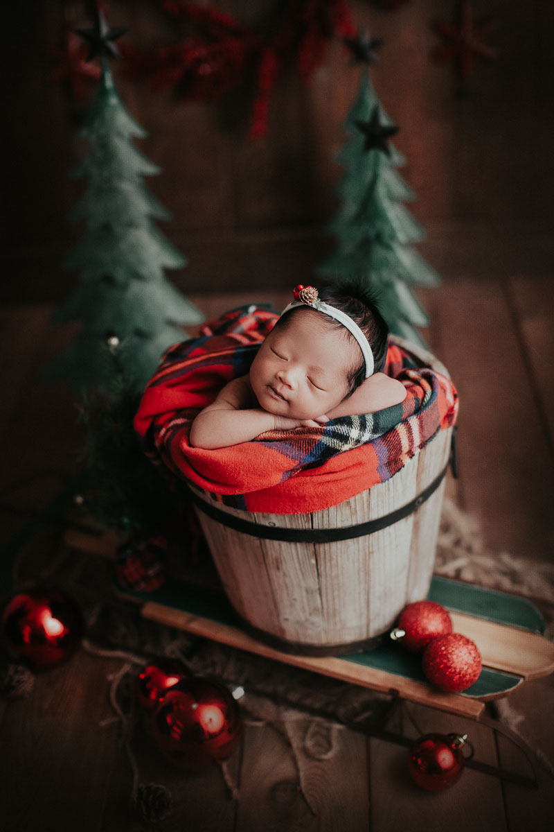 Christmas newborn photography - session - Vancouver and burnaby bc