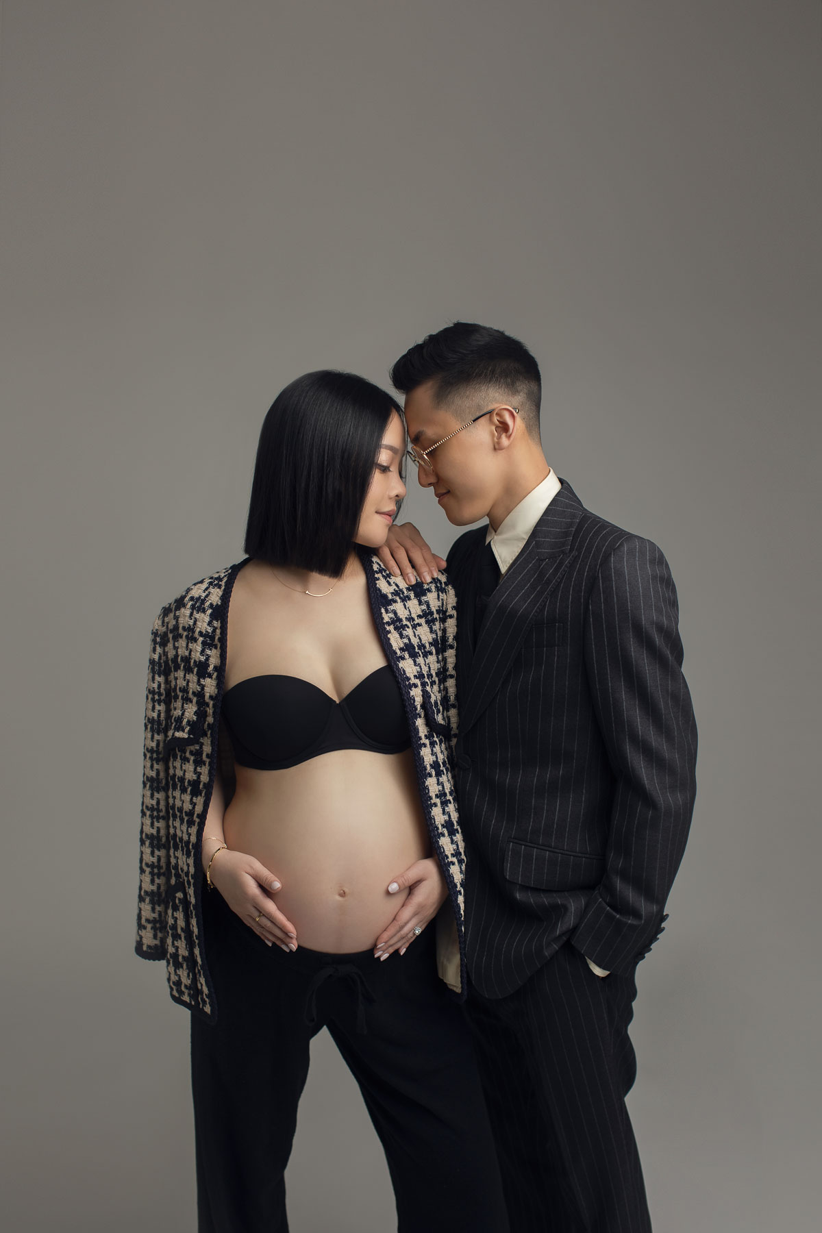 professional studio lighting and stunning pregnancy photoshoot in Vancouver
