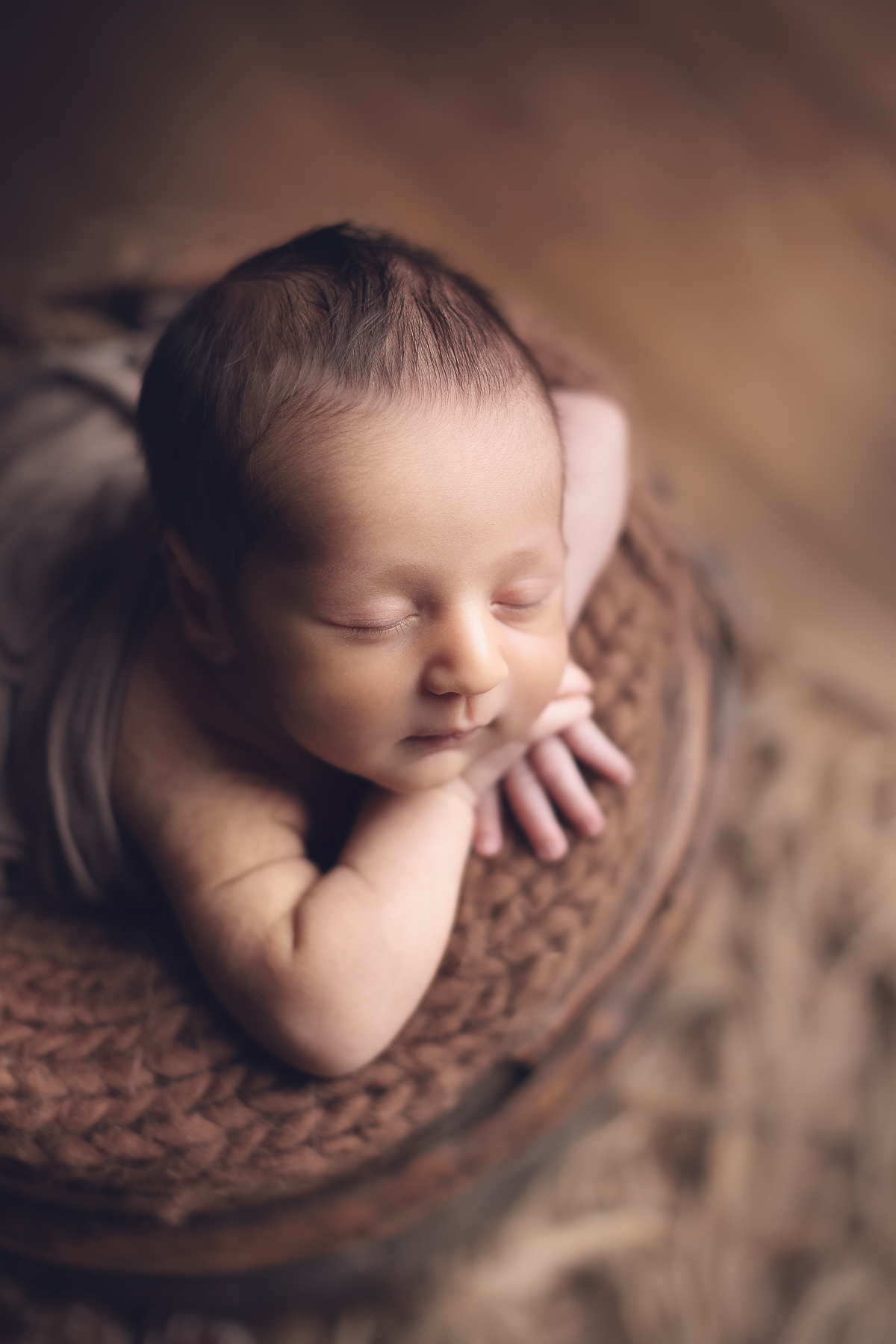 Newborn baby only photography package on sale - boy on a bucket