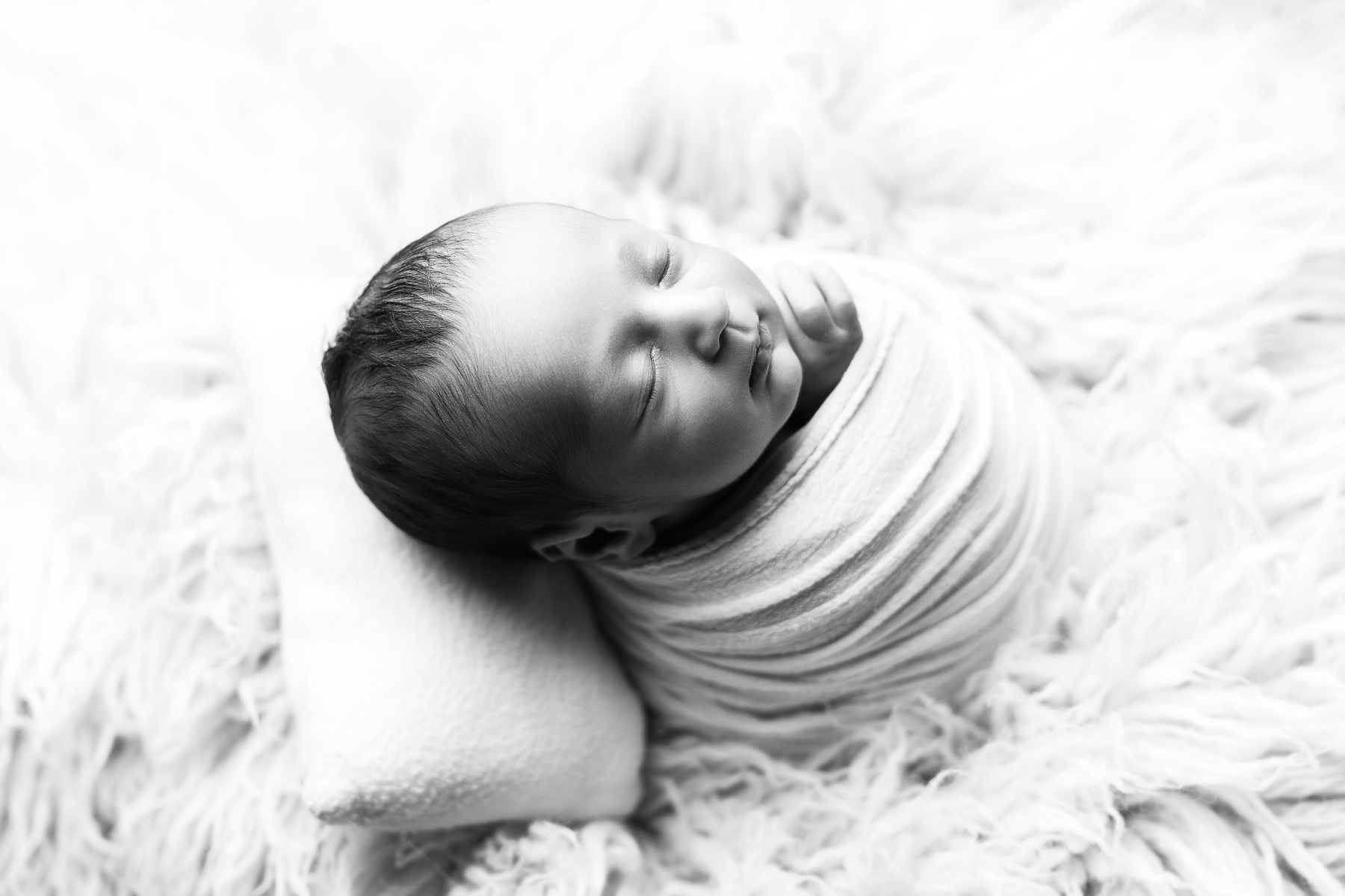 best newborn photographer in Vancouver - black and white