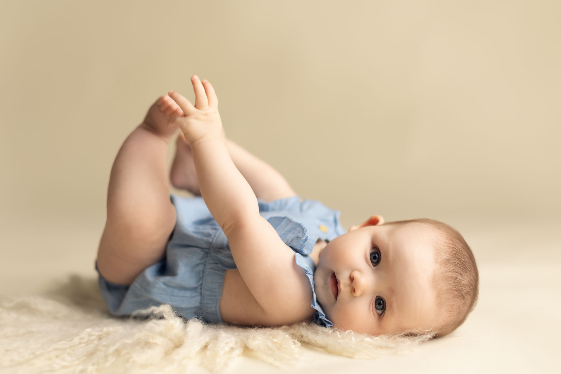 baby girl sleeping - on her back - best maternity, baby and newborn photographer