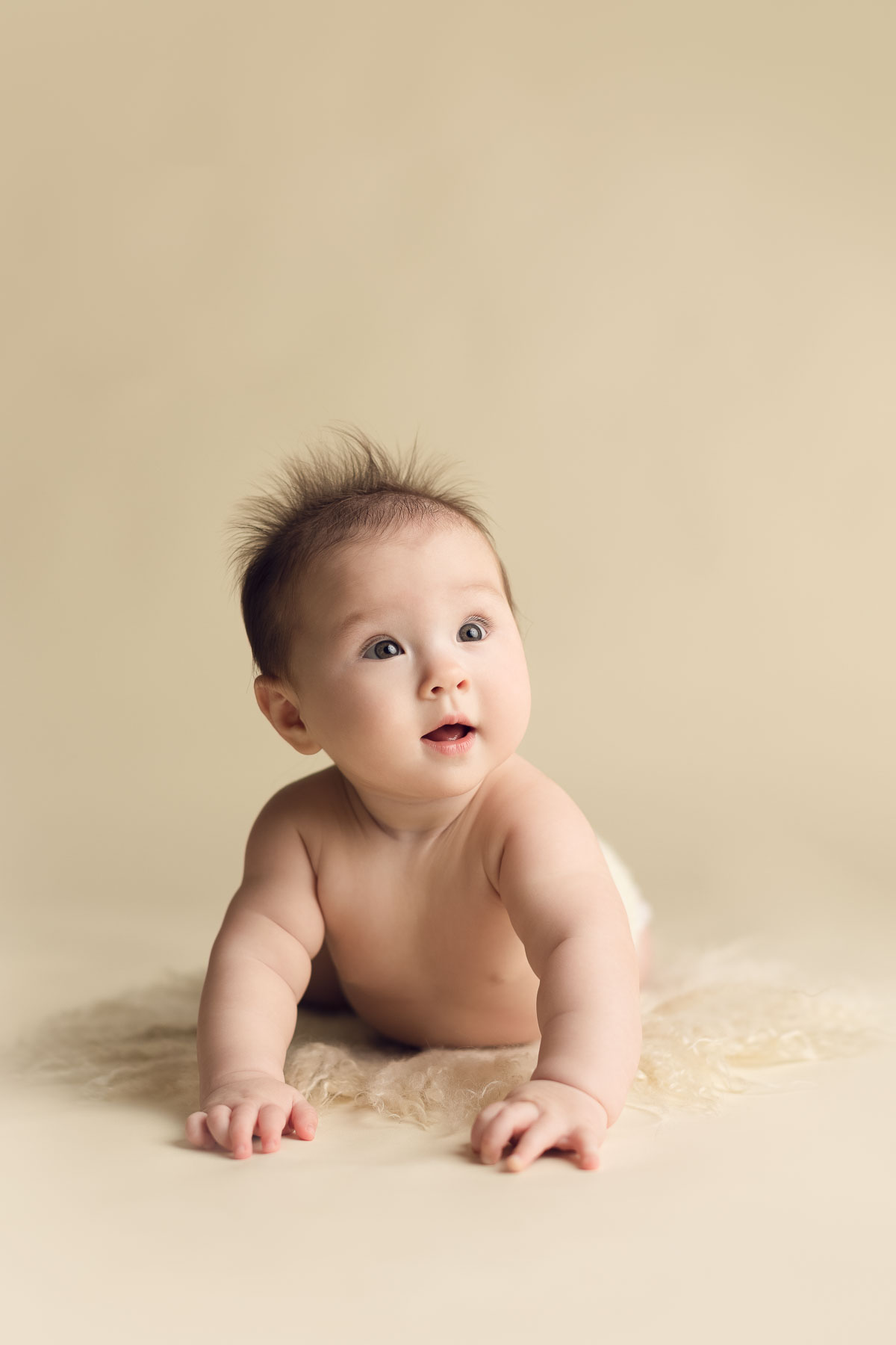 baby girl smiling - newborn photographer - jana photography