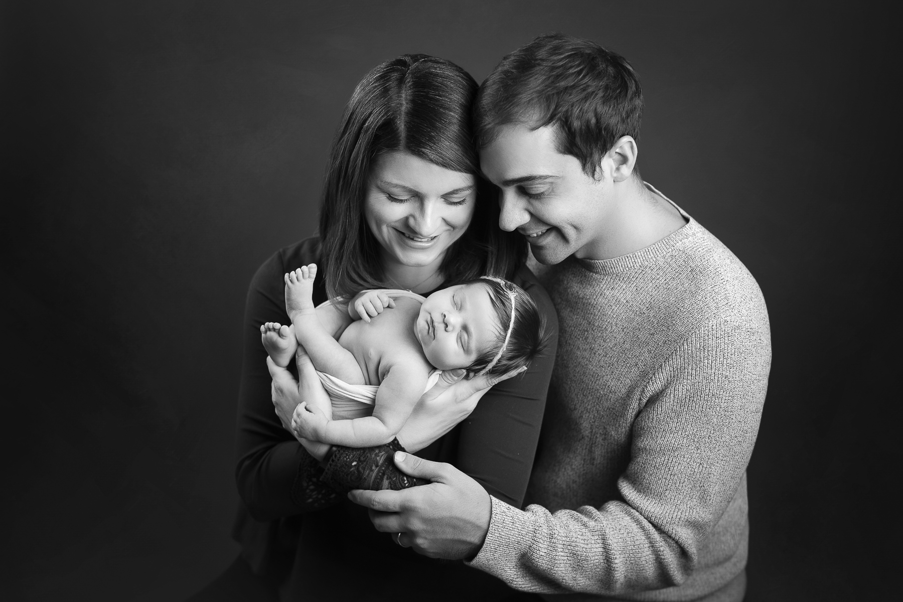 black and white family photography