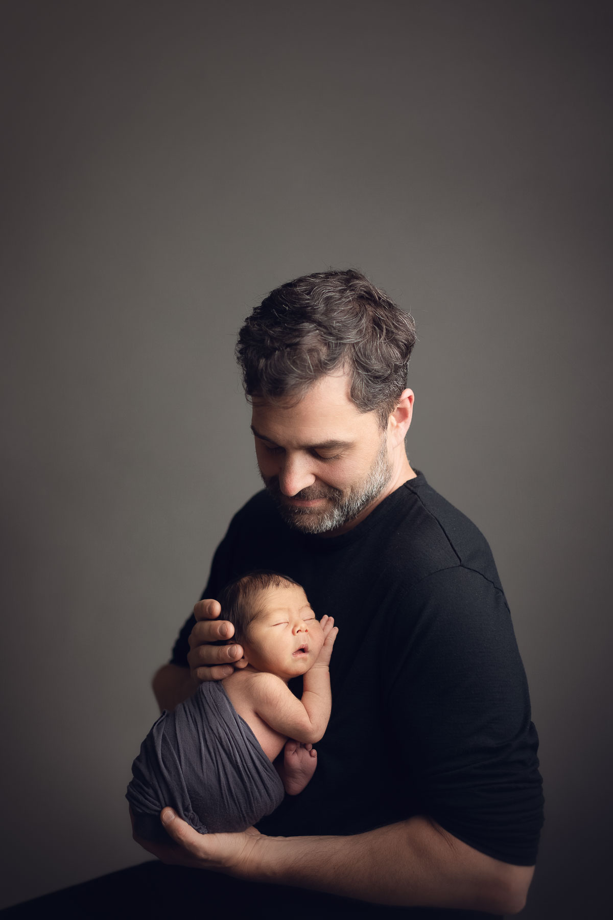 newborn with dad