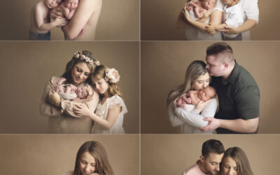 family newborn photography mocha beige color