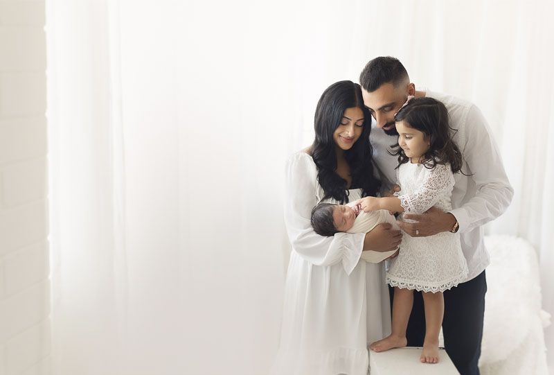 newborn family photography vancouver - white and natural background