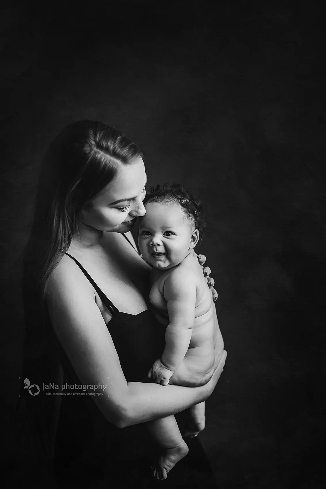 Mother and baby in intimate portrait