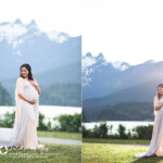 cleveland dam north vancouver \ maternity photography jana | pregnancy picture of a solo mom